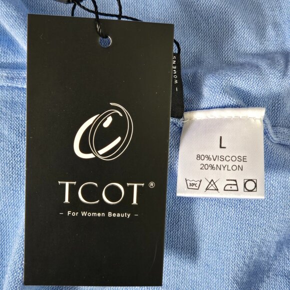 NWT Women’s Blue Knit Sweater Vest Top – Size Large - Picture 4 of 5